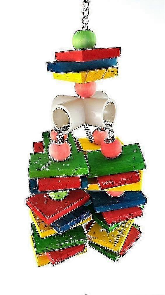 Safe Non-Toxic Bird Toys Parrot Color Building Blocks Bite Colorful Bite String Ladder Climbing Ladd
