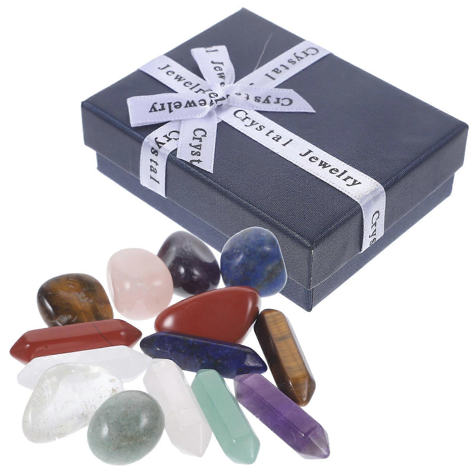 Mineral Stones Decor Irregular Crystal Stone Sample for Collection 4 Boxes