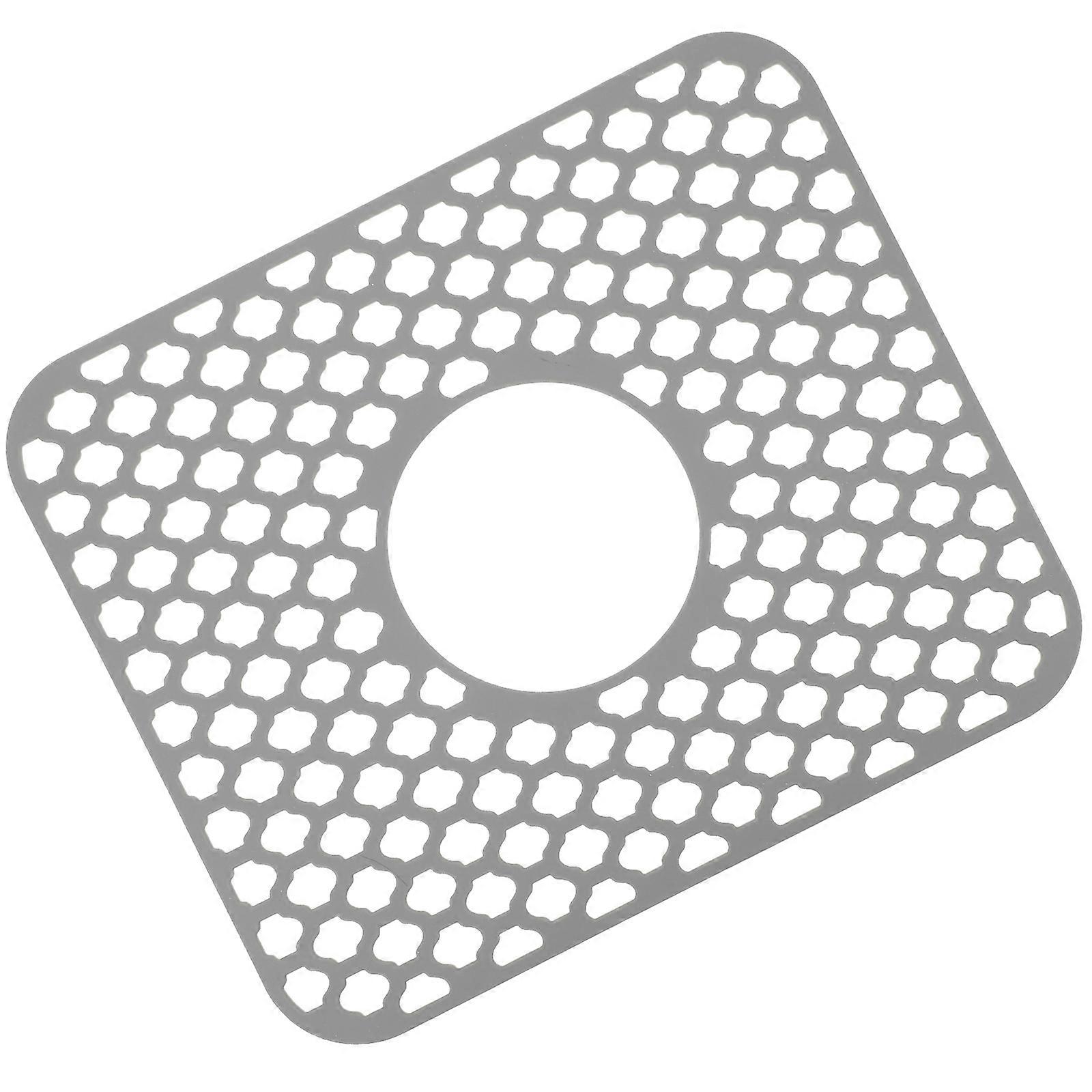 Kitchen Sink Mats for Drainage with 2Pcs Silicone Non-Slip Sound Insulation Cushion