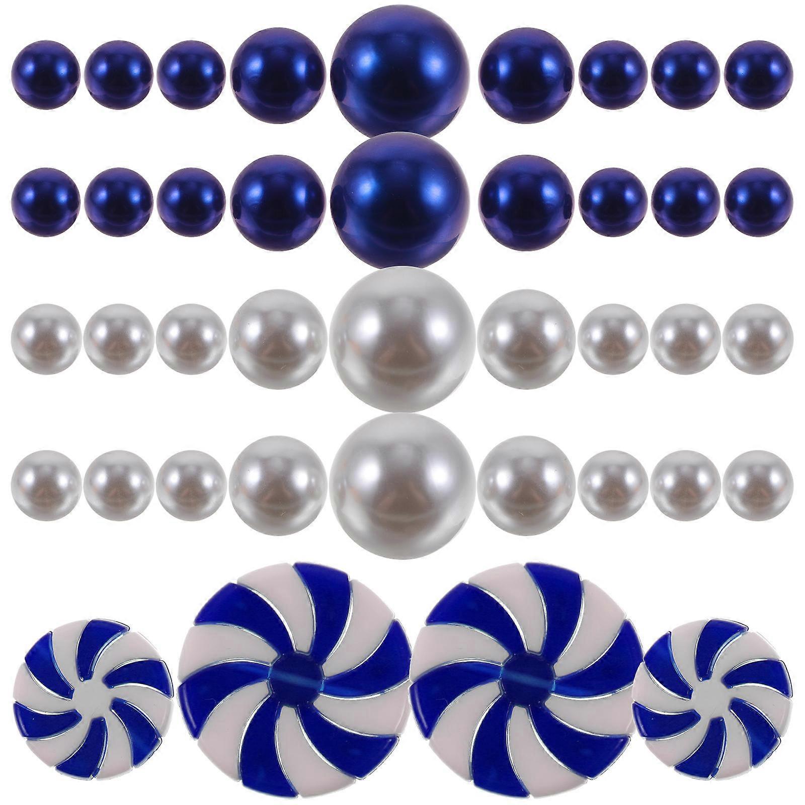 Table Decoration Floating Candles Filler 2 Sets Colorful Acrylic Beads For Christmas Parties 2.4X2.4cm