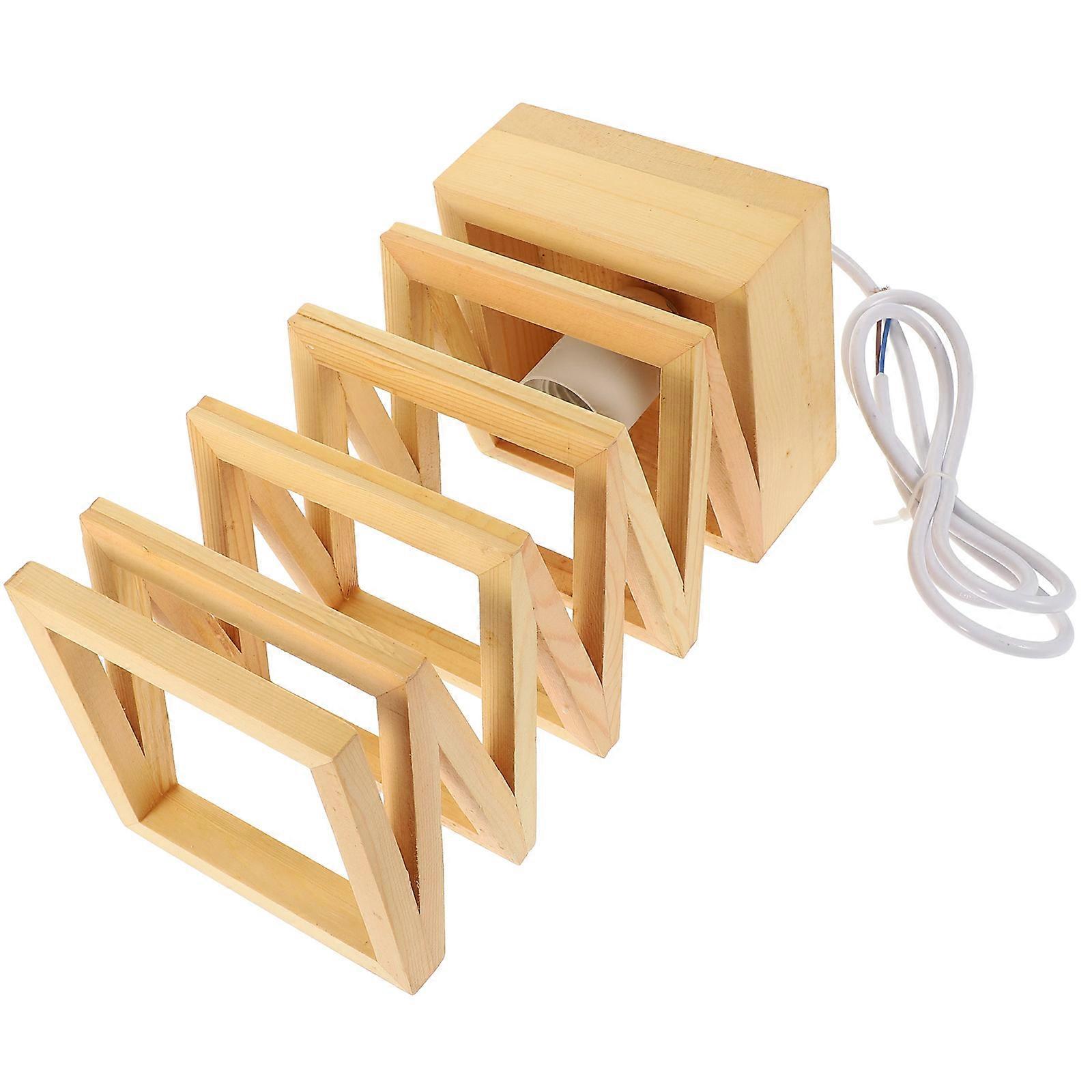Lampe suspendue de style chinois en bois, luminaire décoratif d'intérieur, jaune, 1 lot