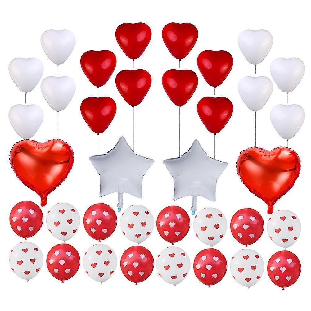 Valentine Balloons Heart Shape Balloons for Decoration 2Pcs Kit