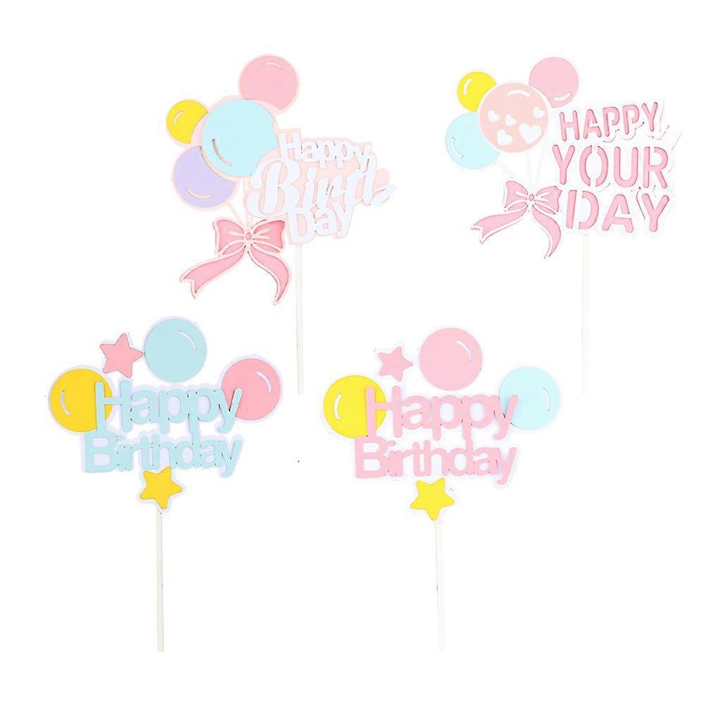 Egg Birthday Cake Topper for Decoration Cake with 4Pcs Set Included