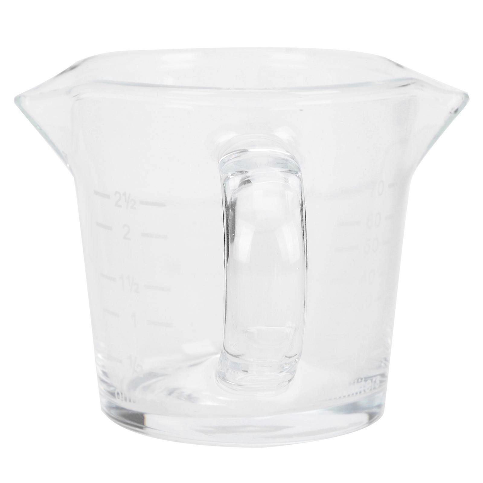 3Pcs Double Spouts Espresso Cup for Measuring Transparent Glass Cup