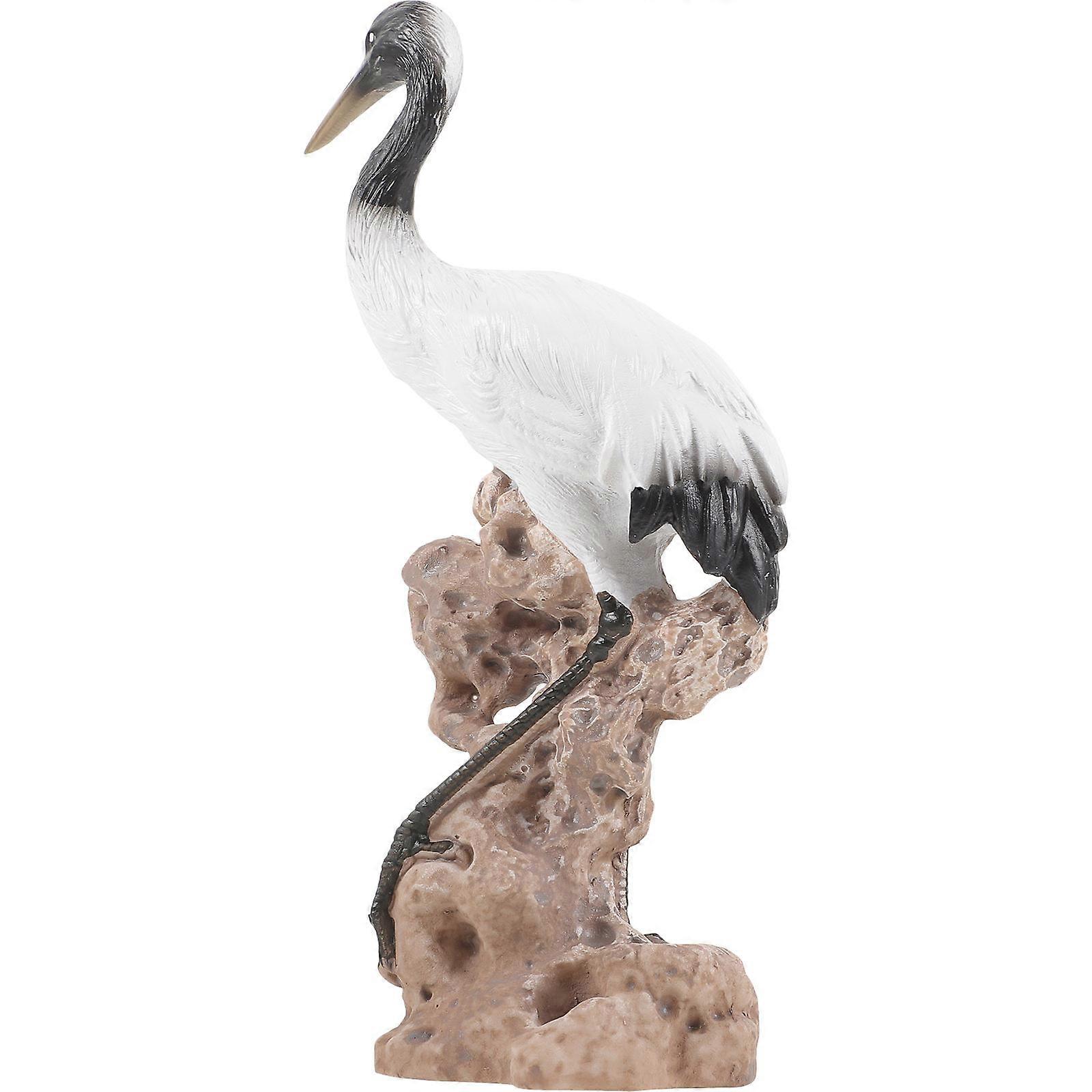 Resin Crane Decor for Decor 4Pcs Simulation Small Crane Ornament Set