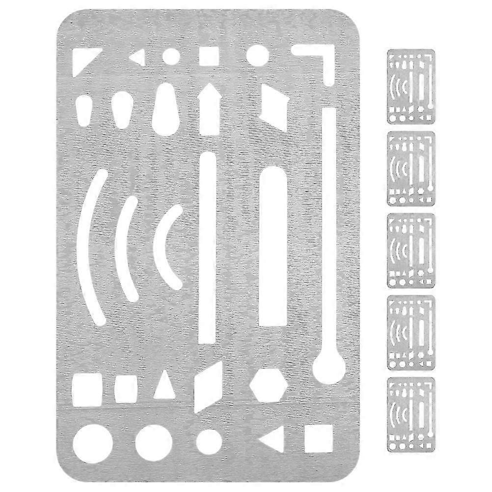 6Pcs Erasing Shield Stainless Steel Letter Shield Drawing Drafting Tools Erasing Shield Template 2025
