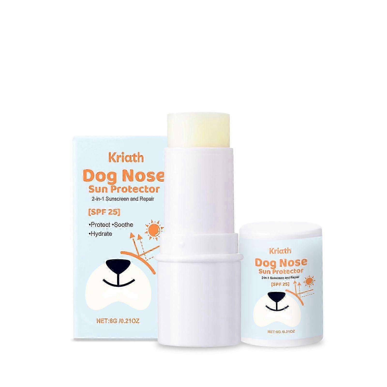 狗鼻防晒膏 SPF 25 - 天然防晒,含乳木果油和椰子油 - 滋润和保护敏感鼻子 - 狗夏季必备