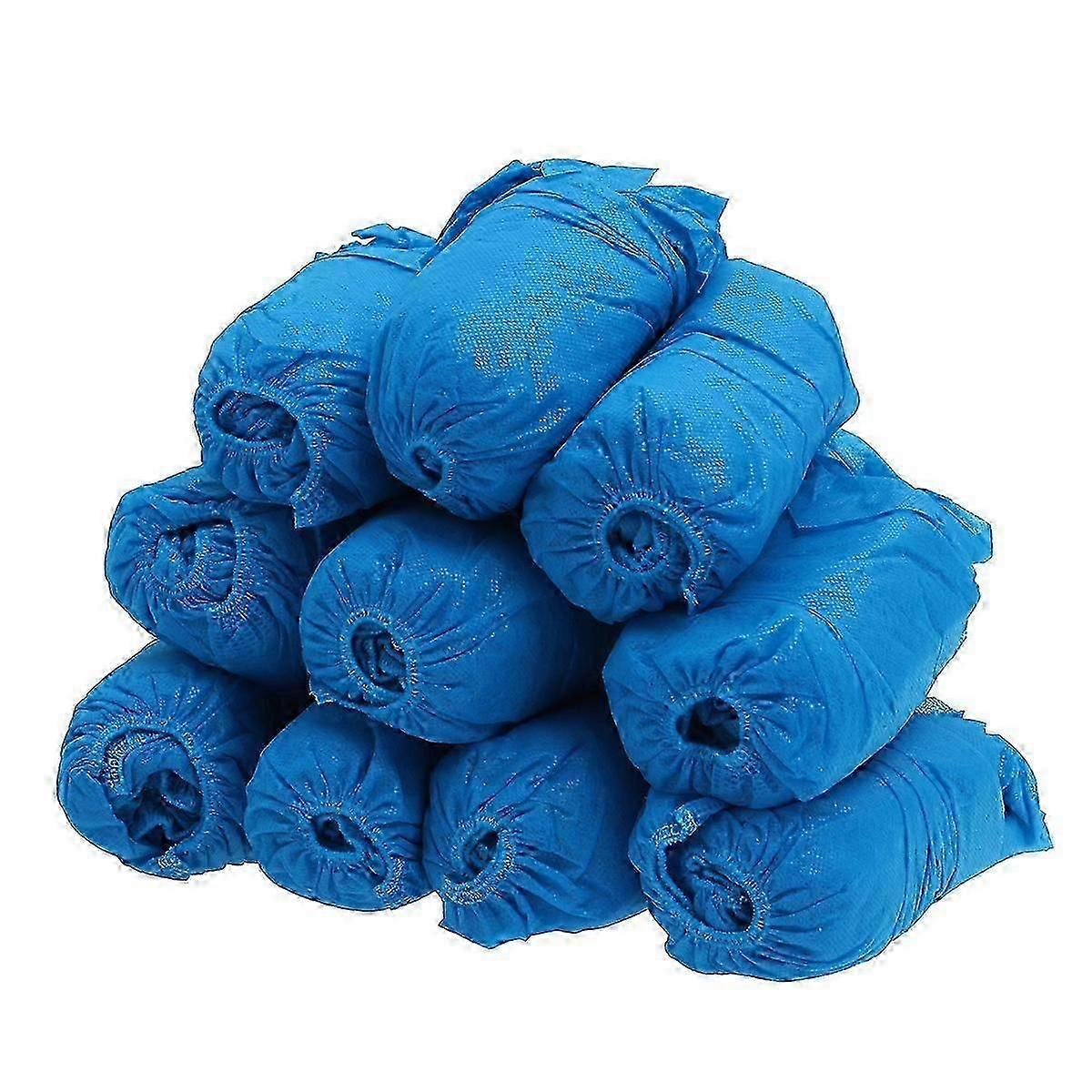 100 PC υπαίθρια washable κουβέρτα μίας χρήσης πόδια καλύπτει παπούτσι καλύπτει μίας χρήσης μη ολισθητική ελαστική κάλυψη παπουτσιών καλύπτει αναπνεύσιμη κάλυψη παπουτσιών