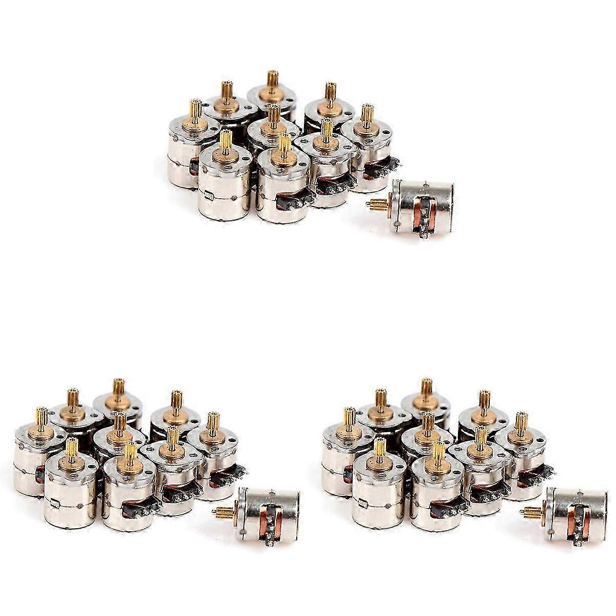 30Pcs/Pack Mini 2-Phase 4-Wire Stepper Motor Miniature Stepper with Gear Small Tiny Mini Motor Toy E