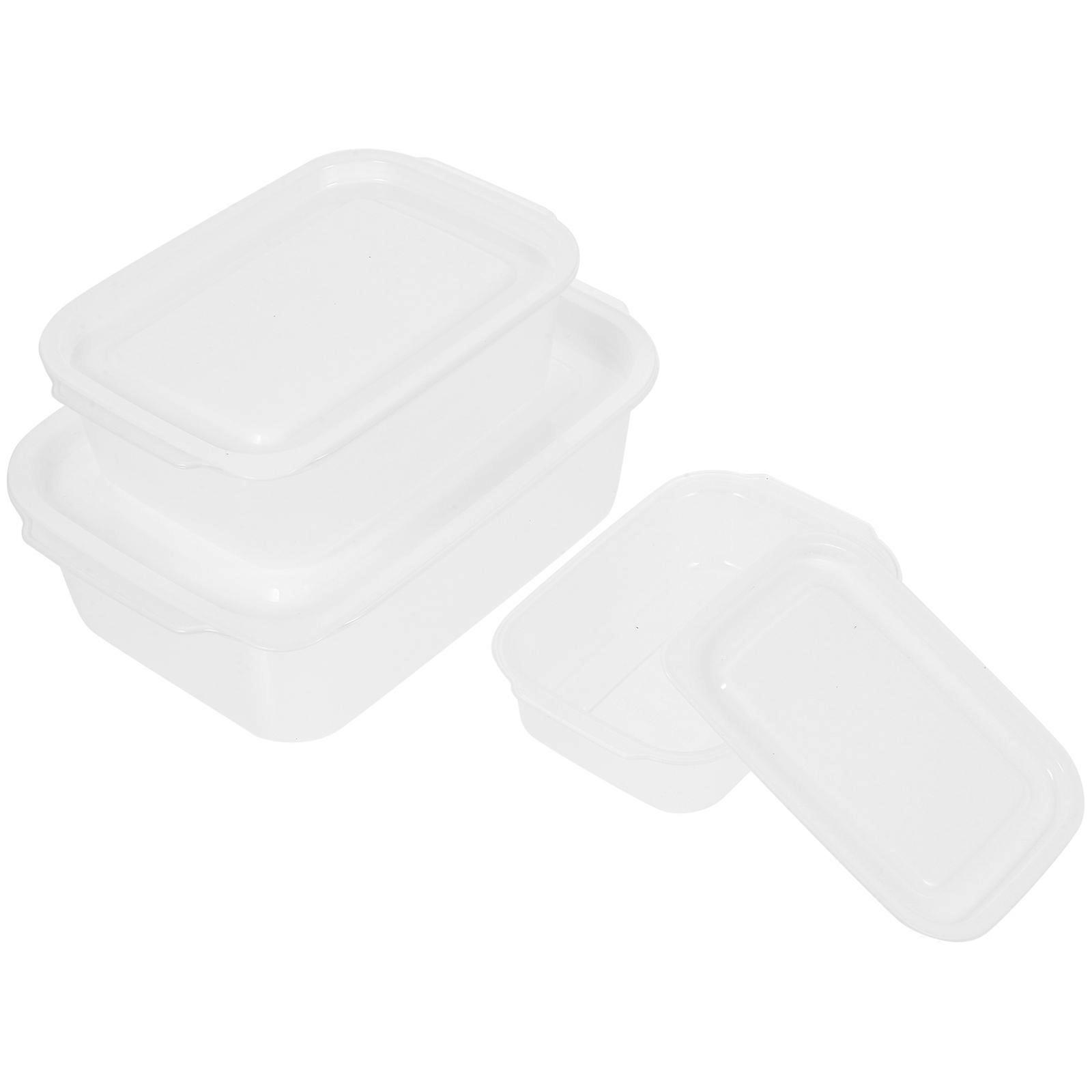 Home Fridge Box Food Container Plastic Storage Solution 5Sets Clear Design