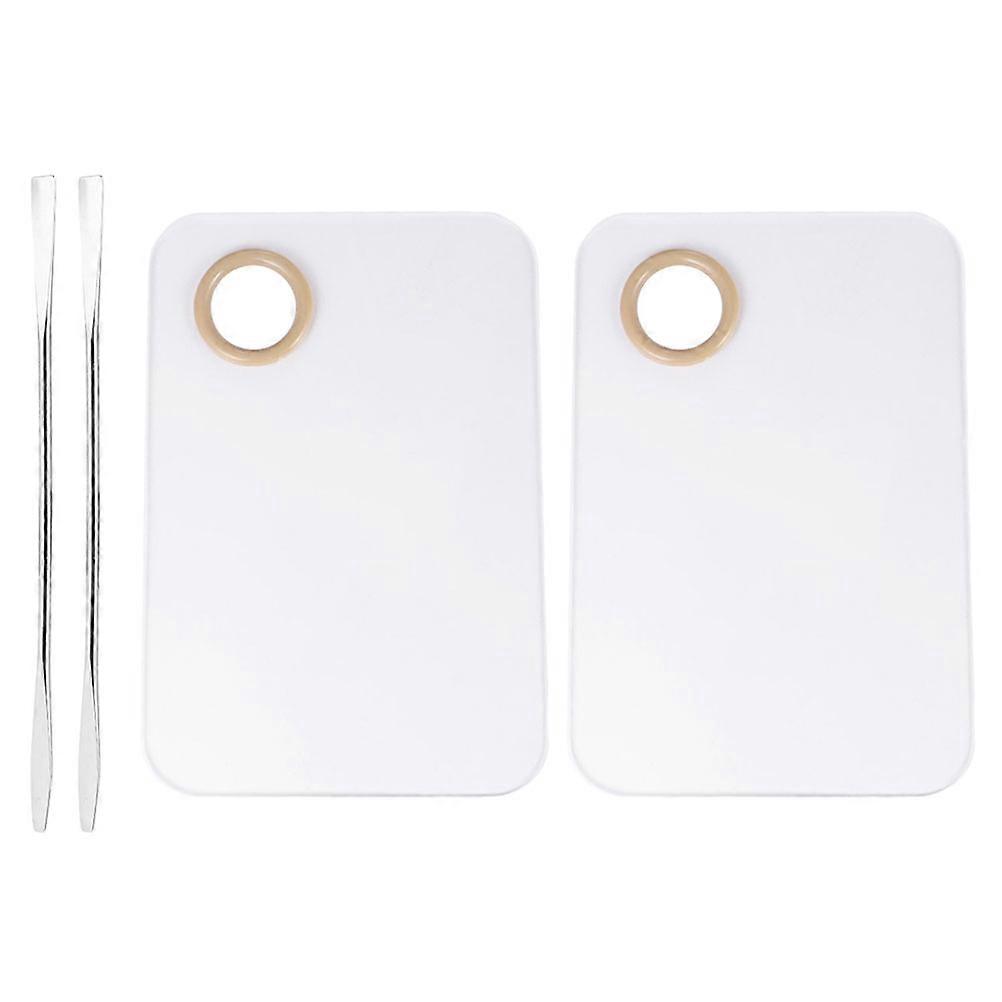 Nails Color Plate Transparent Acrylic Palettes for Nail Use 4Sets