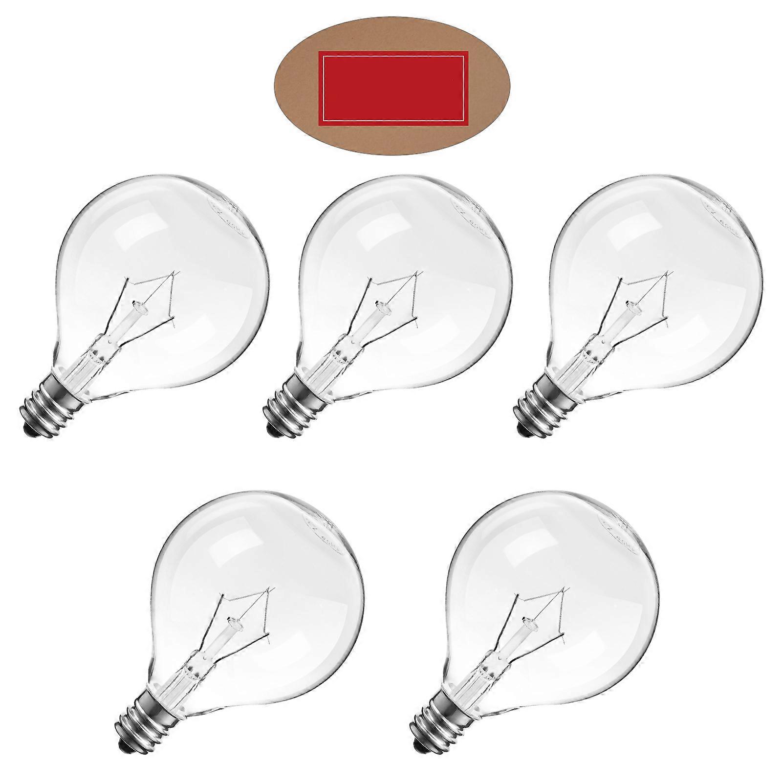 Fragrance Wax Diffuser Lamp 5Pcs for Lighting Clear Glass E12 Base Light Bulbs