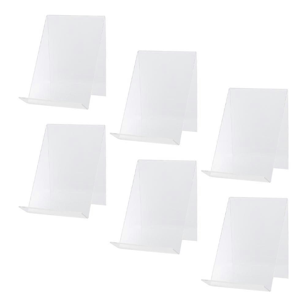 Transparent Book Stand Versatile Desktop Holder for Books 12Pcs