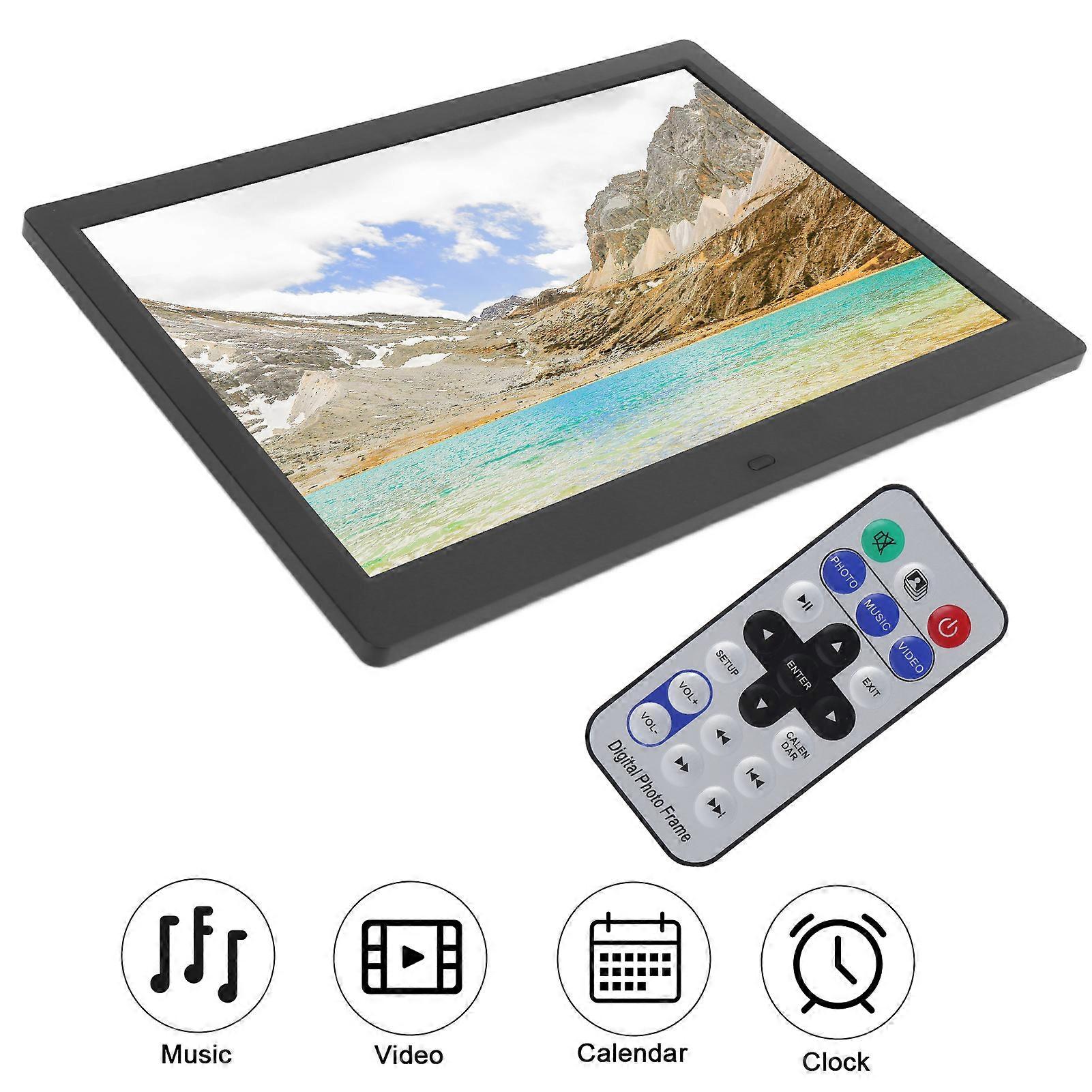 Digital Photo Frame Album 13 Inch HD Digital Picture Frame 1280x800 Resolution MP3 MP4 Image DisplayUS Plug 