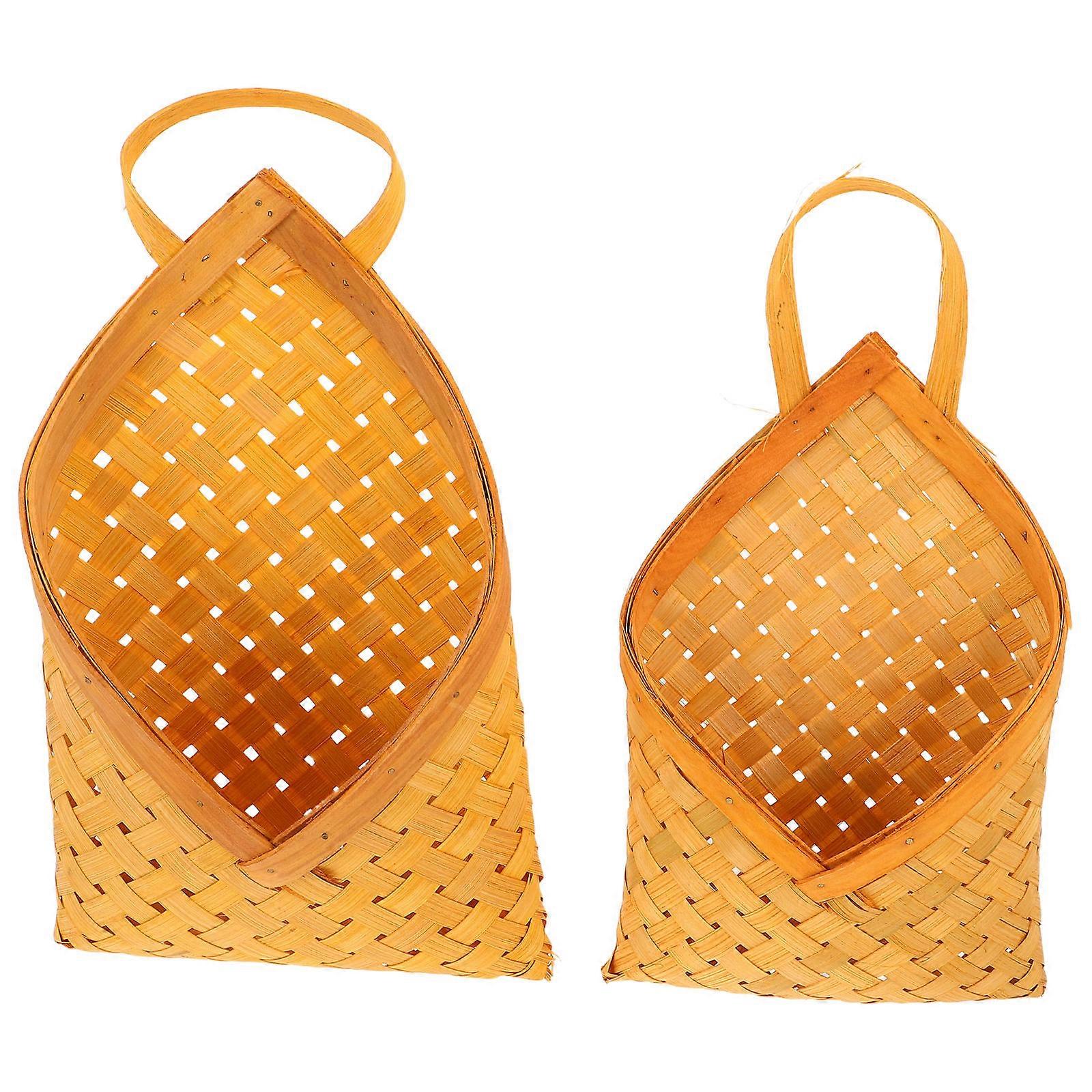 Woven Wall Basket 6Pcs for Hanging Mail Organization and Kitchen Use