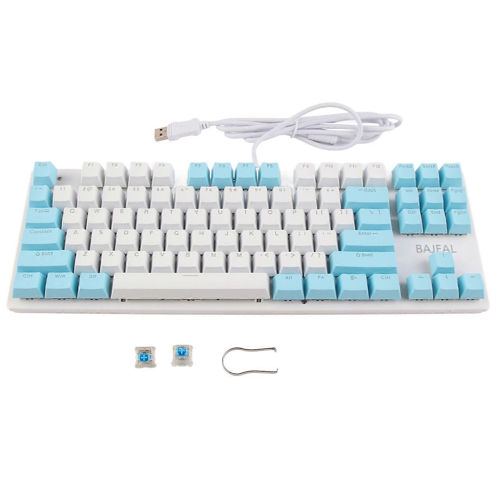 87 Keys Computer Keyboard Mixed Light Mechanical Computer Peripherals for Desktop Laptop K100Style 2