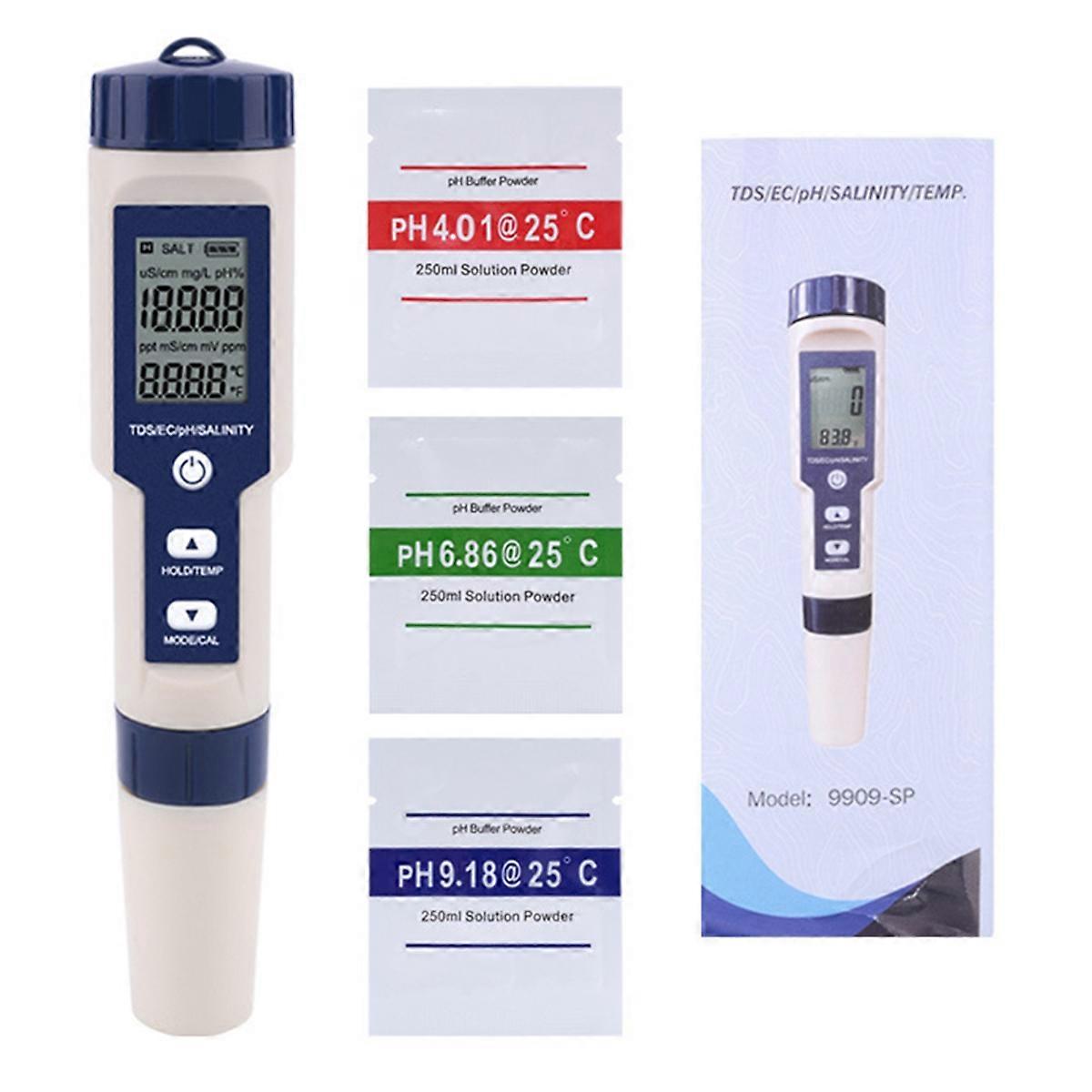 Water Quality Test Pen EZ9909PH/Salinity/Temperature/ TDS / EC