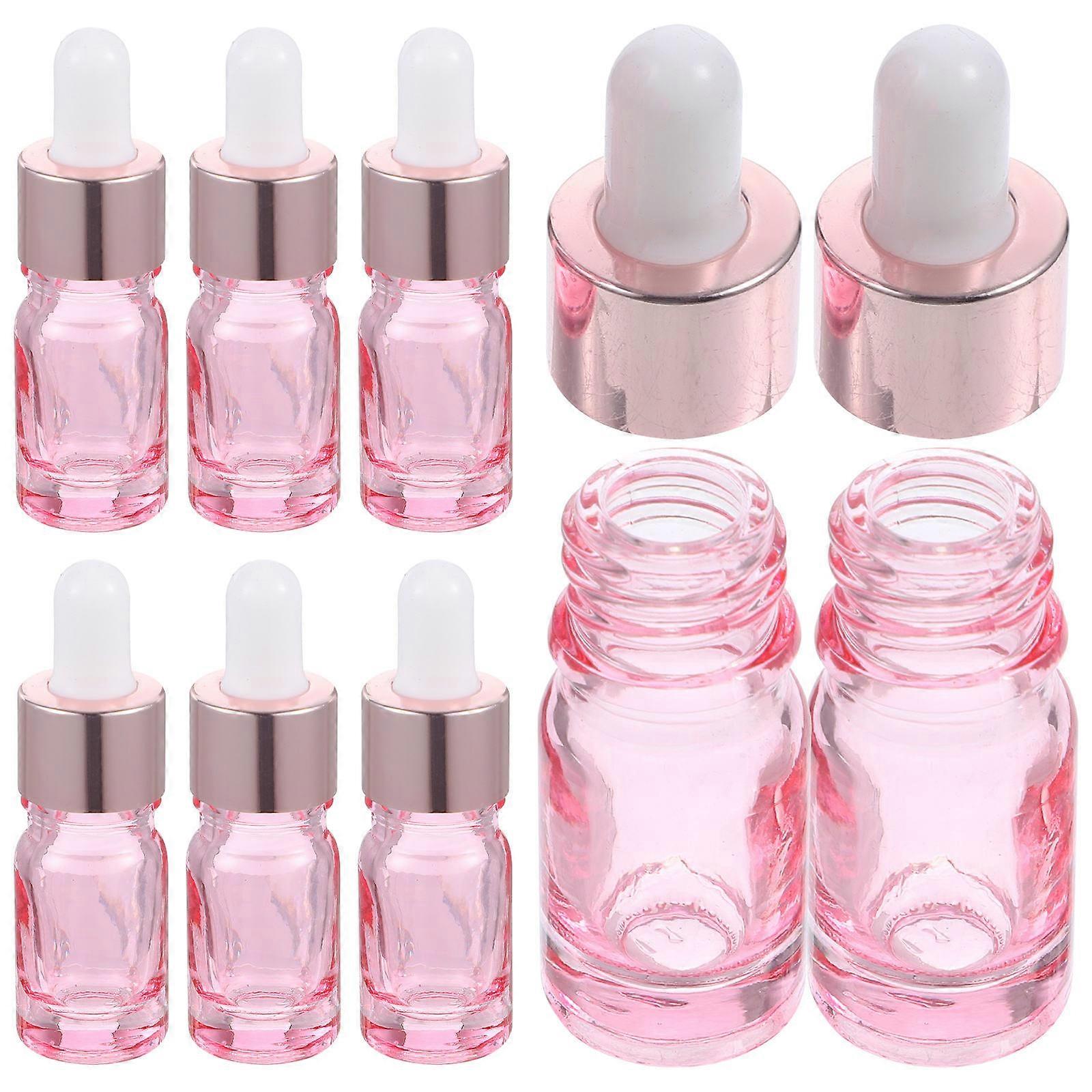 Glass Dropper Bottles for Storage 40Pcs Pink Small Essential Oil Bottles