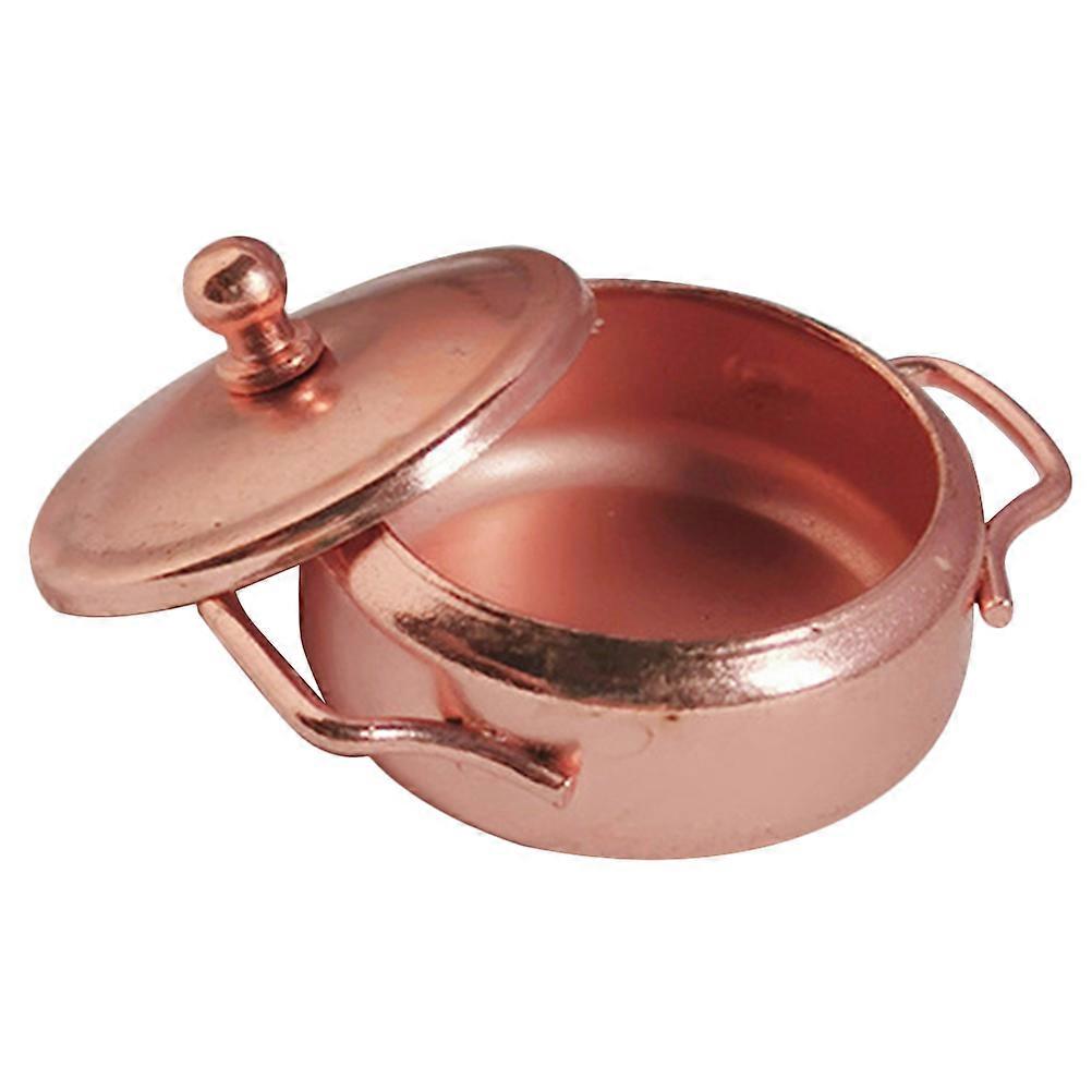 Decorative Mini Cookwares Miniature Pot Model Doll House Pot 1 Set Realistic Texture Cooking Simulation