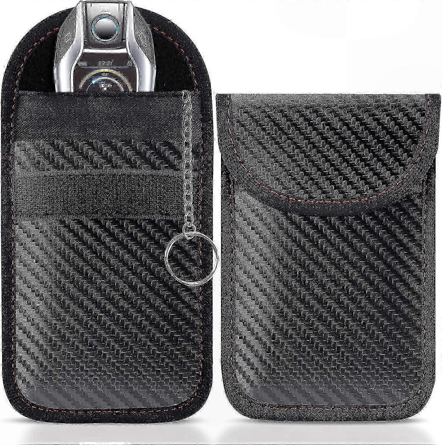 Signal Blocking Pouch for Car Keys - Anti-Theft Faraday Bag for Keyless Entry Protection - RFID Blocker for Remote Key Fobs