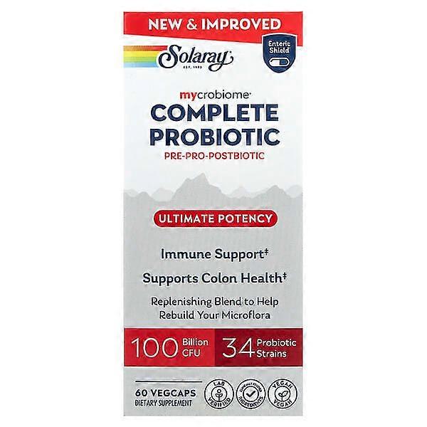 Solaray, Mycrobiome , Complete Probiotic, Ultimate Potency, 60 VegCaps