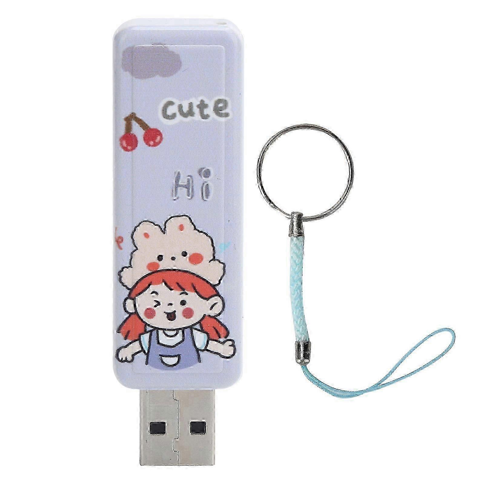25-26 U Disk PushPull USB2.0 Memory Car Flash Drive Gift Computer Accessories Rabbit Girl Pattern(128GB ) YEMMA