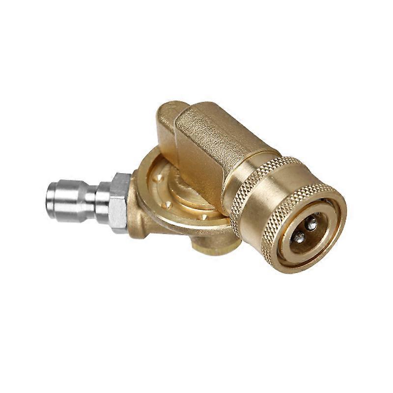 Pivoting Coupler, Pressure Washer Nozzle Gutter Cleaner Attachment with 240° Rotation, 7 Cleaning Angles, Brass Material