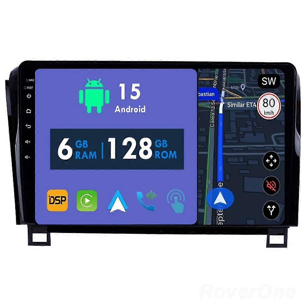 Car Radio 6G+128G CarPlay GPS Navigation Head Unit for Toyota Tundra XK50 2007 - 2013 Sequoia XK60 2008 - 2017 Android Auto Stereo Touch Screen