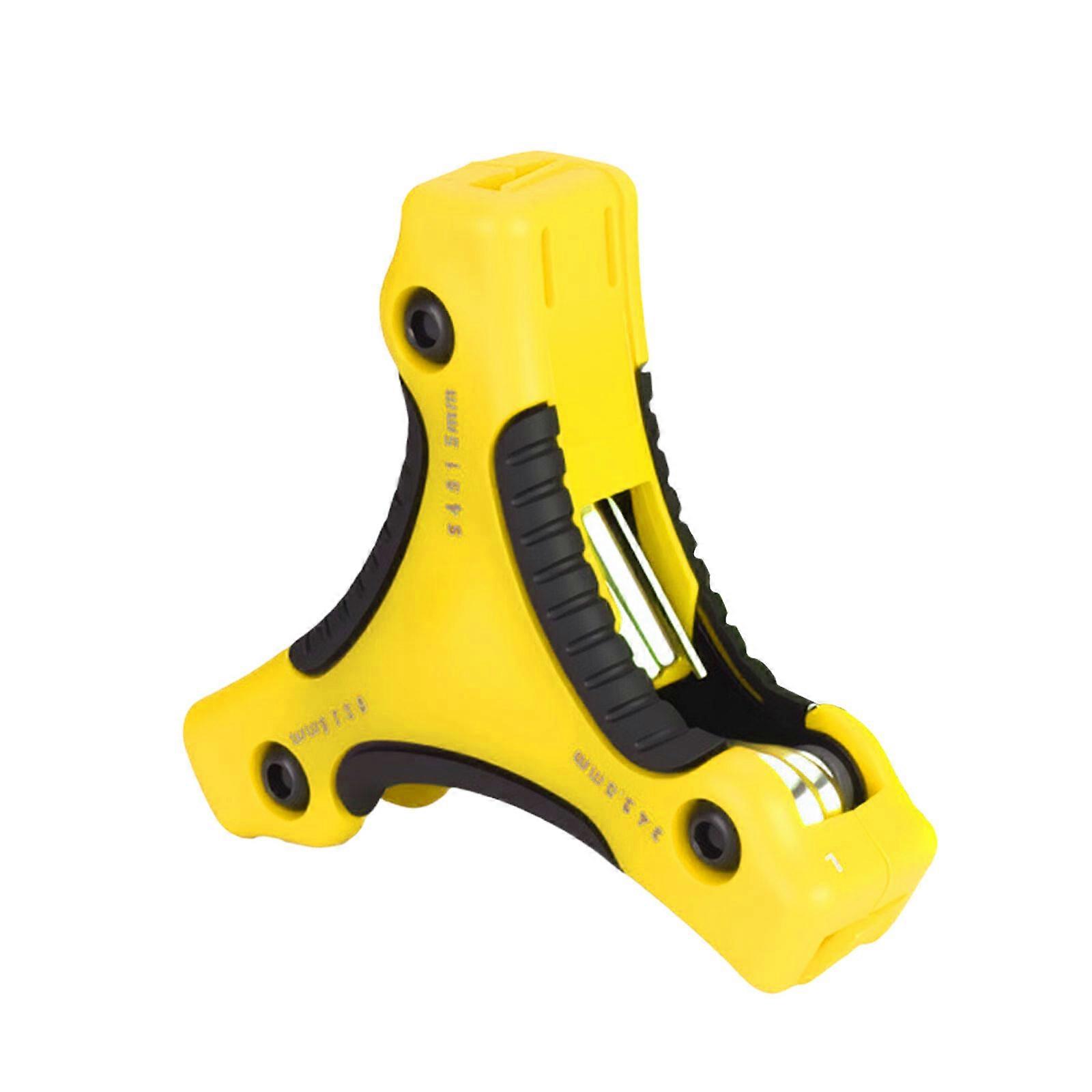 Triple Prongs Hex Key Wrenches Carbon Steel Construction Ergonomic Handle For Tight Space And Professional Use  Yellow