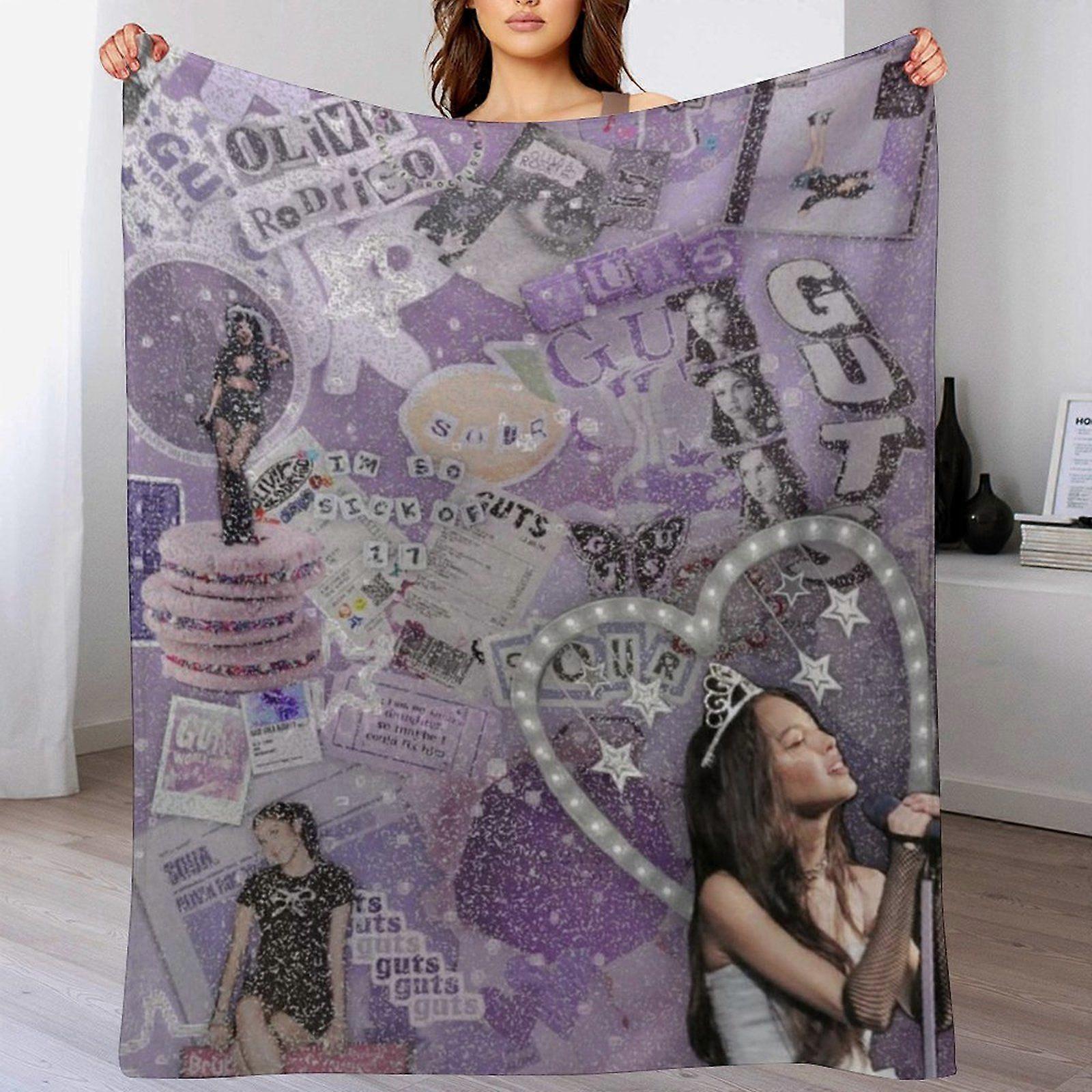 Olivia rodrigo Soft Foldable Blanket for Car Travel Winter No Shedding Velvet Breathable Plush Feel