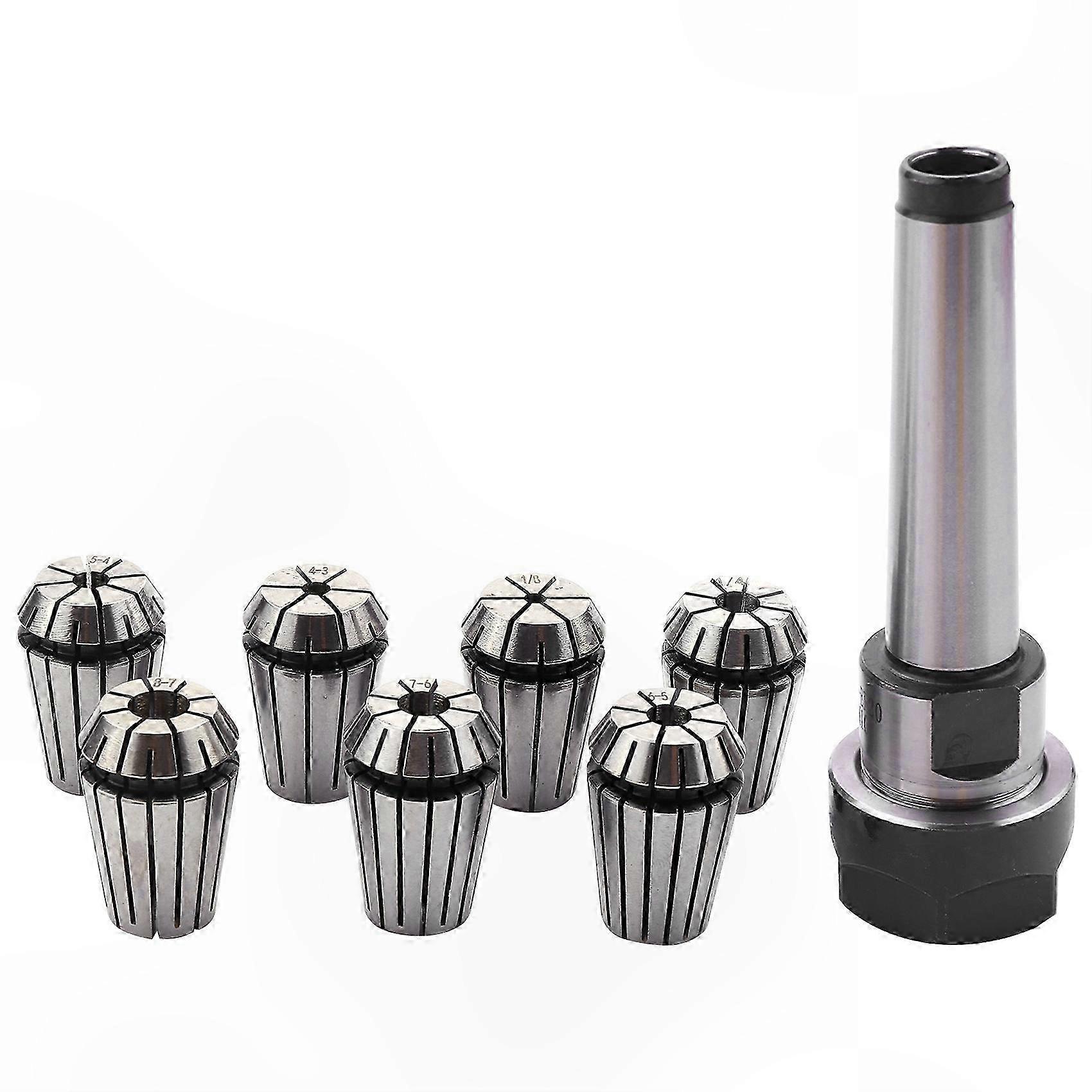 MT2 ER20 Collet Chuck with 7pcs Spring Collets for CNC Milling Extension Rod Morse Taper Tool Holder Set