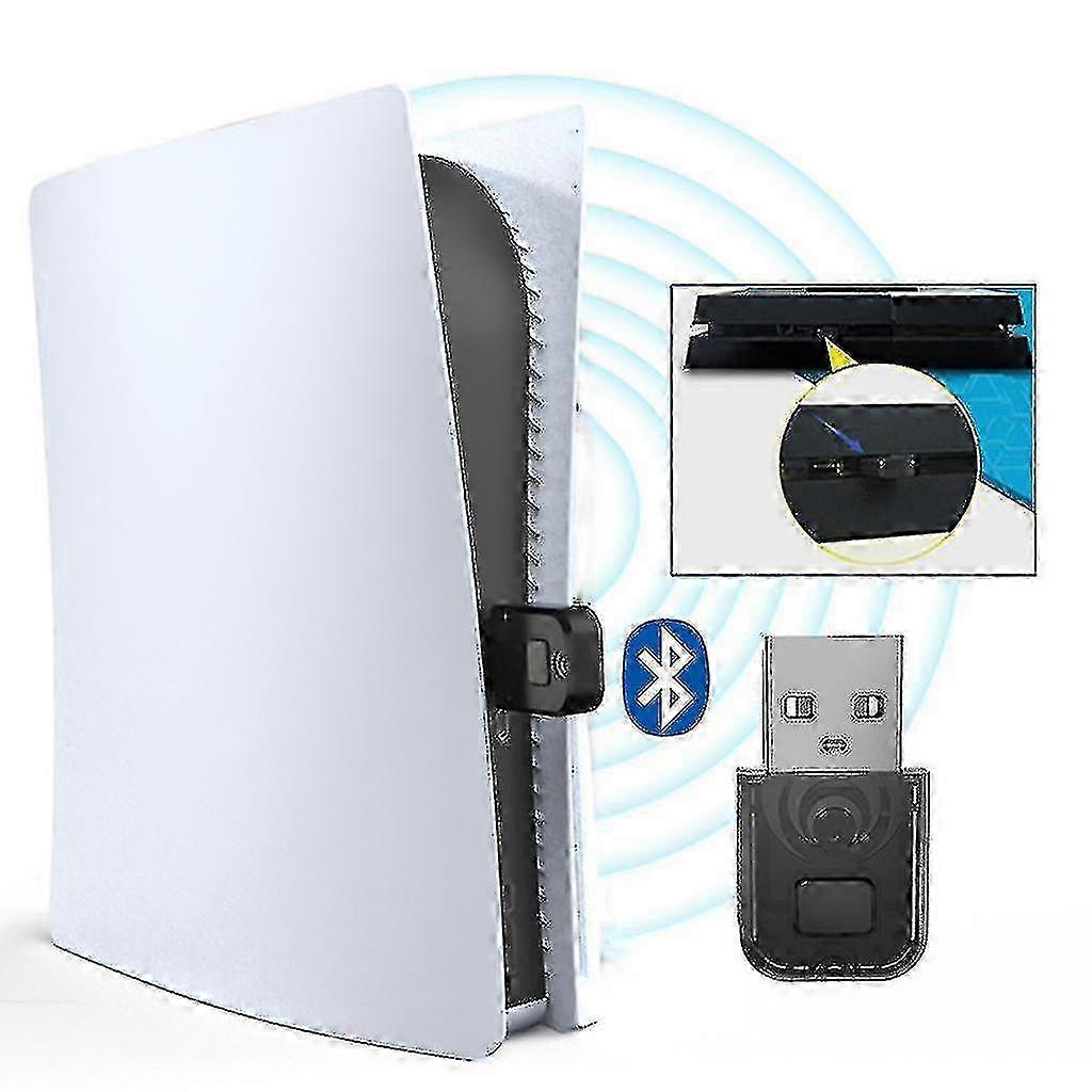 Bluetooth-compatible Transmitter & Receiver Dongle for PS5 Headsets