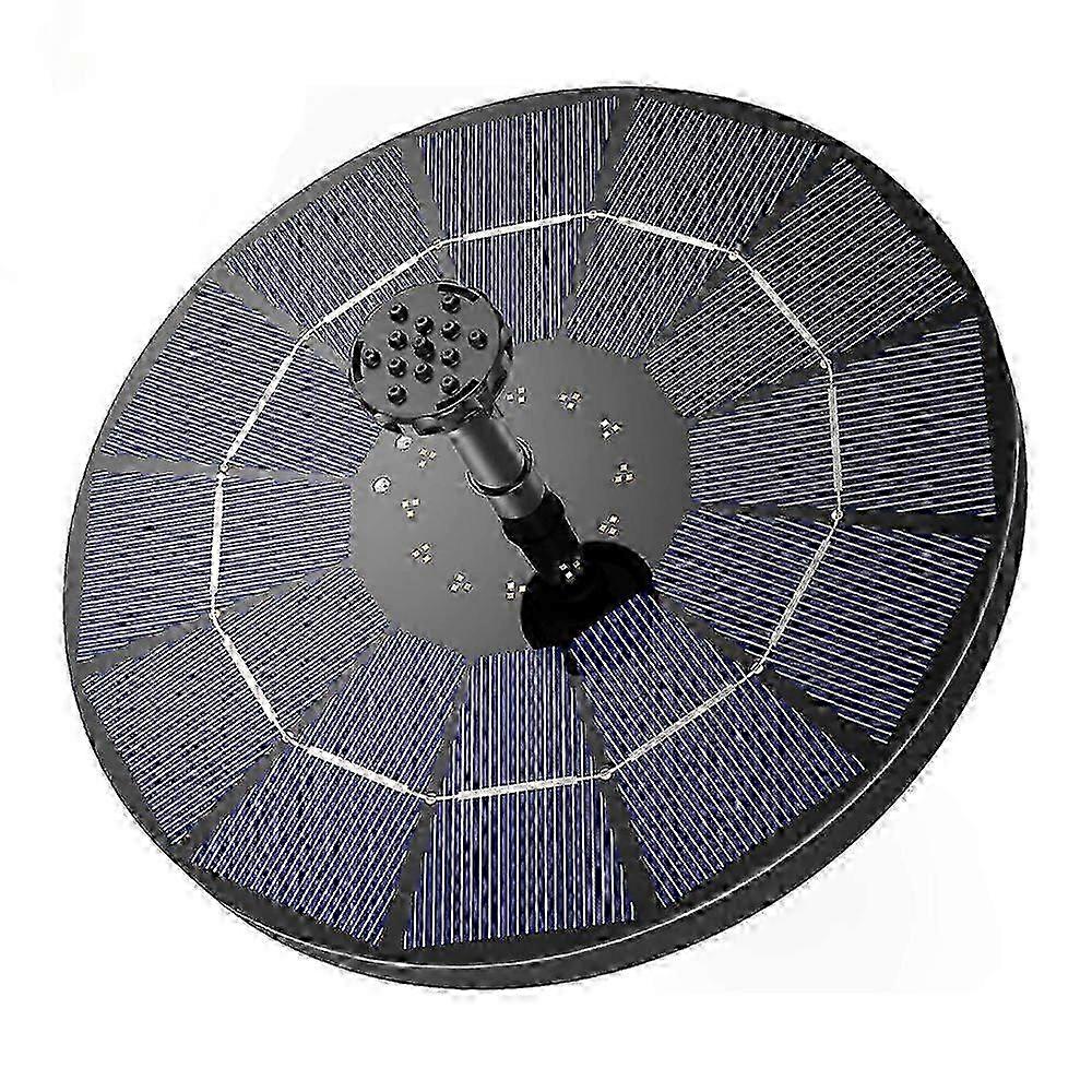 Solar Fountain with Built-in Panel & Battery, 6 Effects for Pond, Pool, Fish Tank - Floating Water Pump Edition 1104