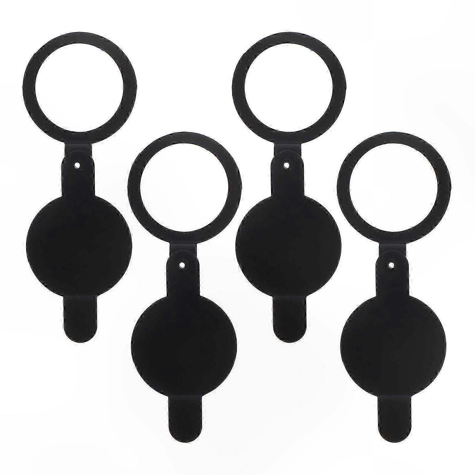 4-Pack Black Copper Peephole Covers for Enhanced Home Privacy & Security