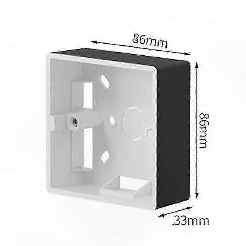 86 Type Plastic External Mounting Box 86x86mm Wall Switch Socket Box 35mm Depth