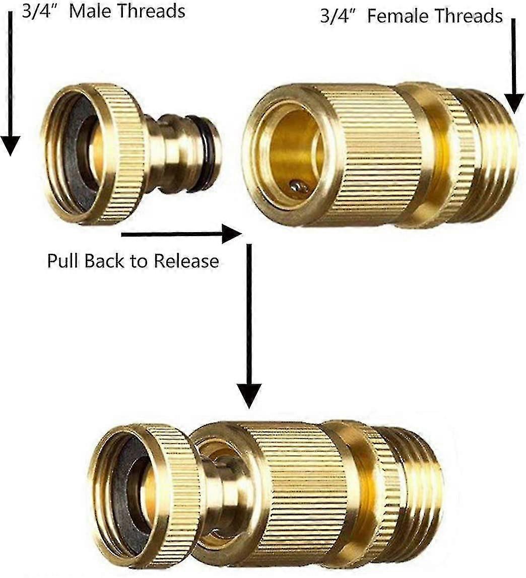 2 مجموعات النحاس خرطوم موصل صنبور محول موصلات 3/4 بوصة صنبور أنثى