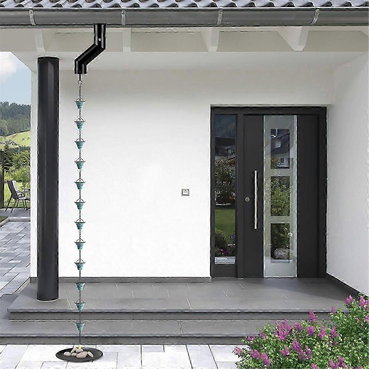 Rain Chain Gutter Adapter Black Installation Suit for Gutter Downspout Outlet