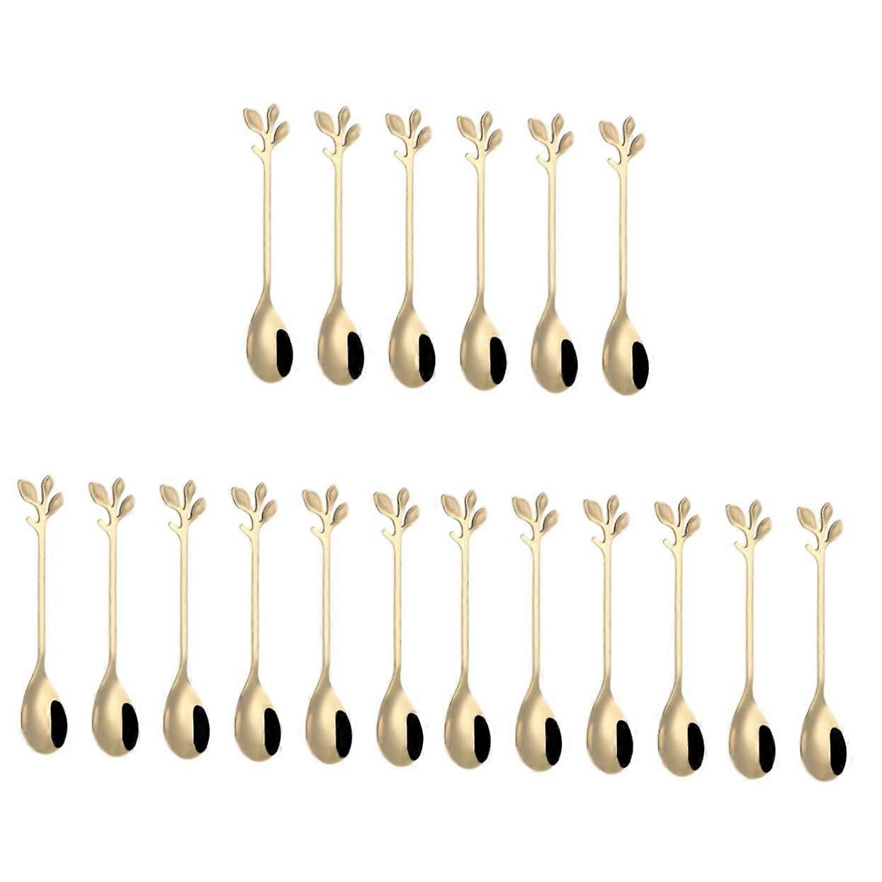 Stainless Steel 3Leaf Serving Spoon Set, Large Dessert Spoons, Leaf Shape Design, Kitchen Utensils, 3Set 6Piece