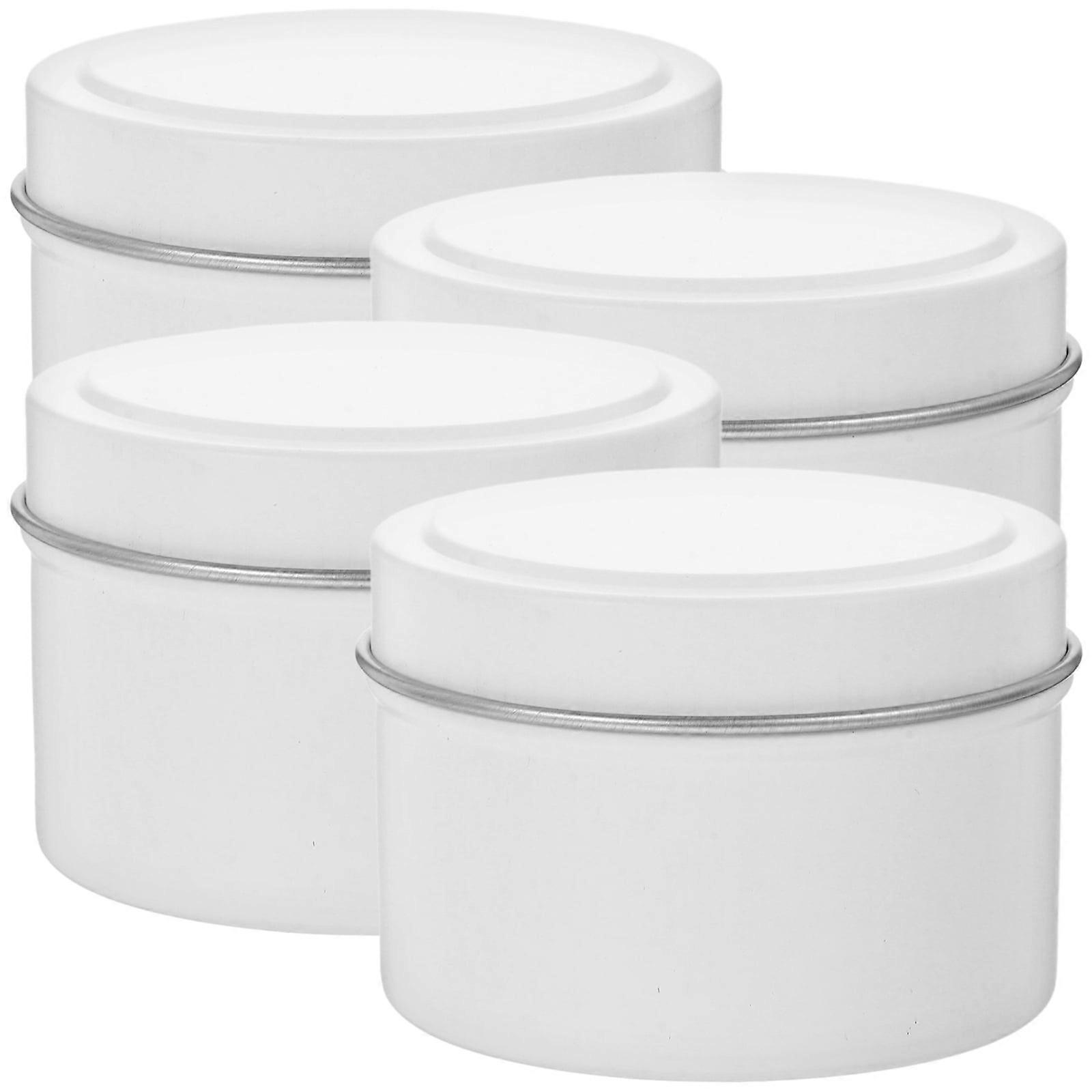 4Pcs Candle DIY Tins with Lids Aromatherapy Scented Candle Tins Multi-Function Candle Making Jars