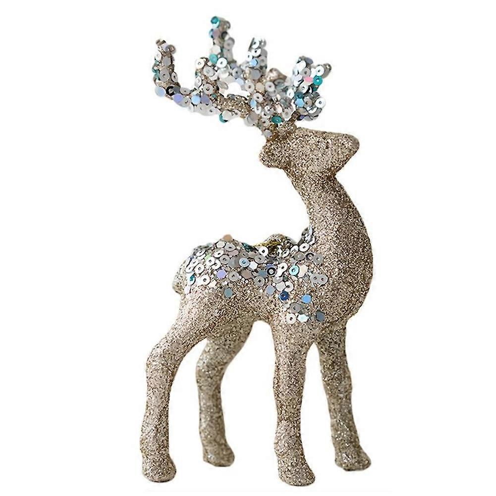 Reindeer Figurines Glitter Flocked