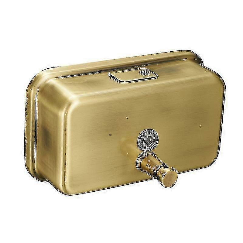 موزع صابون مثبت على الحائط، موزع صابون يدوي مطلي بالذهب، موزع شامبو وجل استحمام