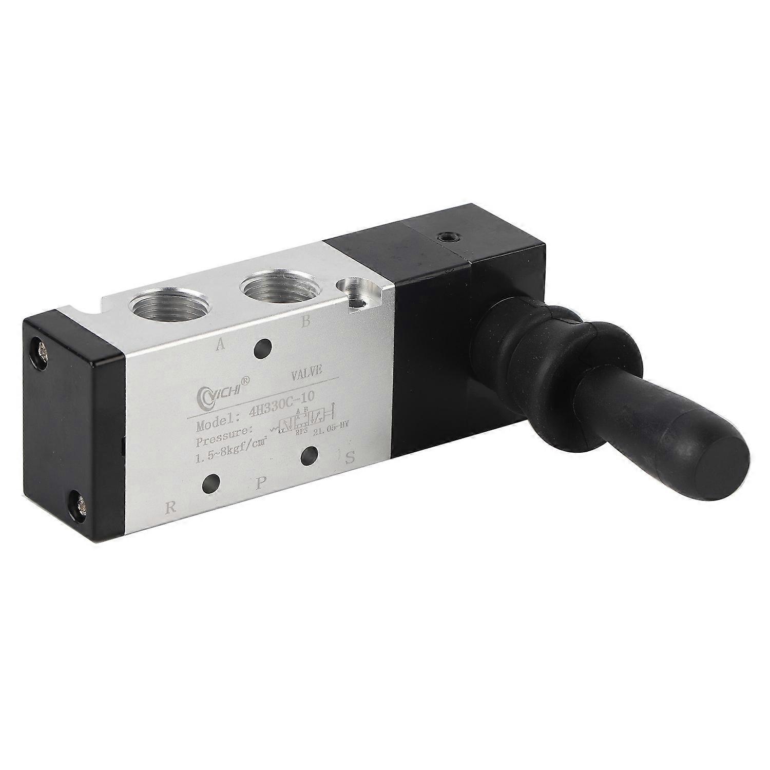 Pneumatic Manual Control Valve 5 Port 3 Position Hand Lever Valve 0~0.8Mpa (4H330C-10)