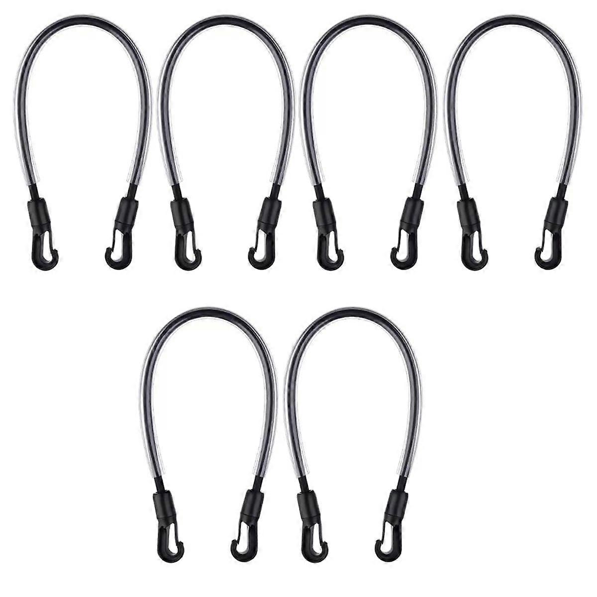 Lot de 6 sangles élastiques de rechange pour couvertures de cheval, avec clips de fixation et réglables.