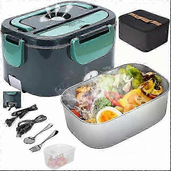 1.0L Electric Lunch Box with Dual Containers, Food-Safe Material for Easy Maintenance