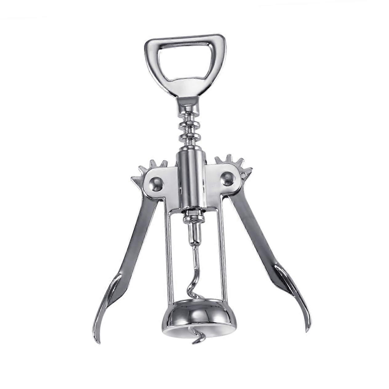 Wine Bottle Opener with Silver Plated Alloy Construction 16cm Simple Design for Home Bar