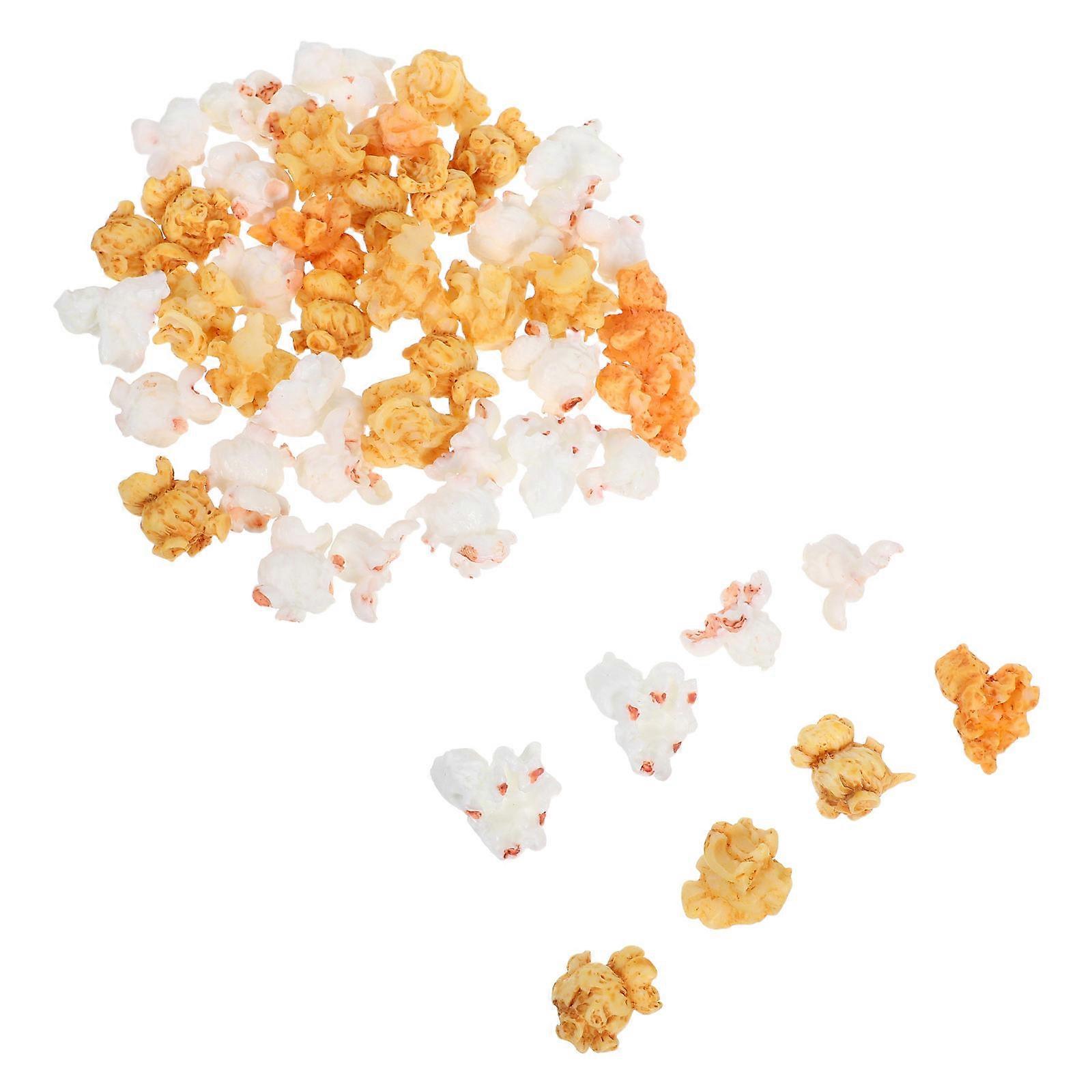 Miniature Fake Popcorn Model for DIY Crafts 250Pcs Assorted