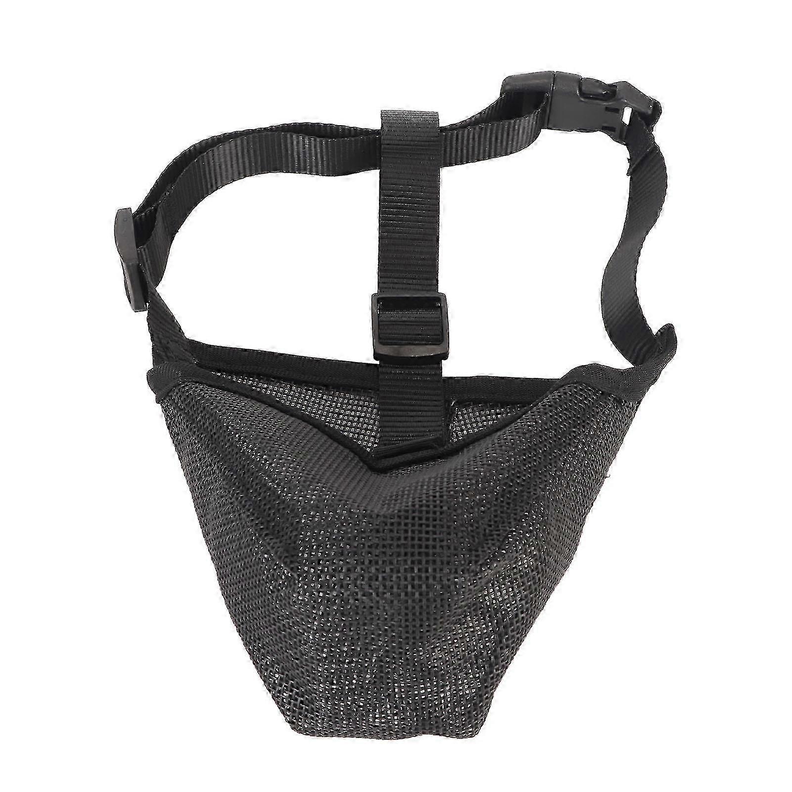 w Dog Muzzle Breathable Adjustable Dogs Mesh Covered Muzzle for Biting Chewing Licking Barking Scavenging Poisoned Bait S