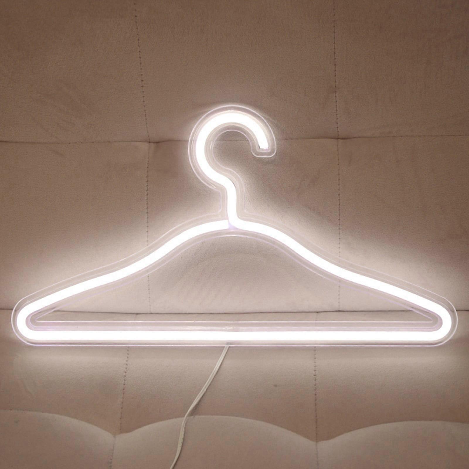 RnemiTe-amo Deals！Hook Coat Hanger Shelf Practical And Functional Decorative LED Neon Light Hangers In The Net Red Room