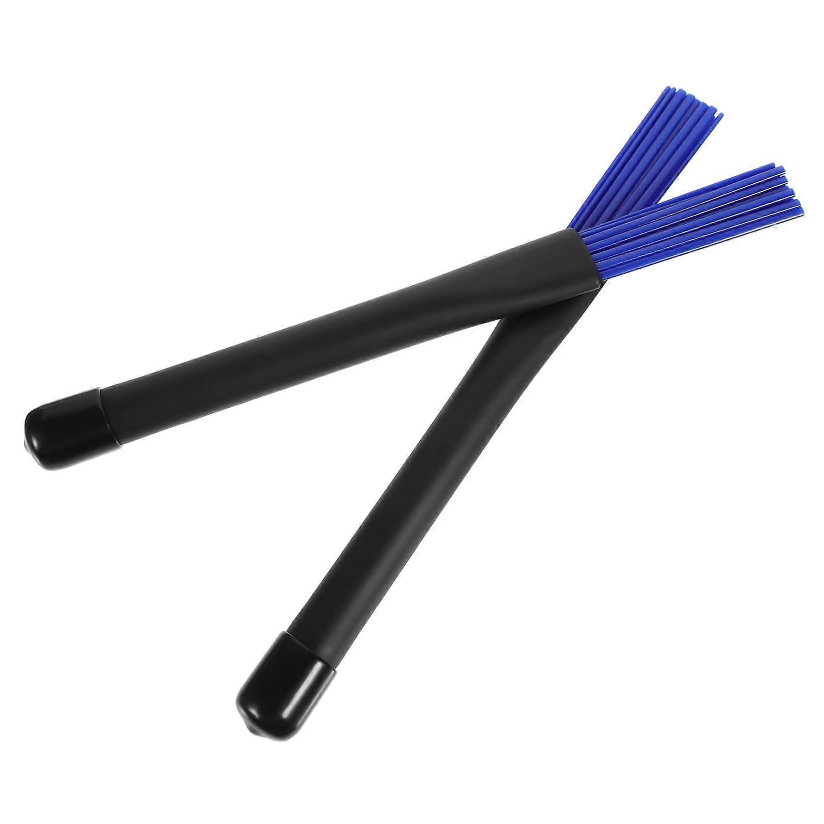 2 Pack Retractable Drum Brushes with Comfortable Plastic Handles for Beginners and Professionals