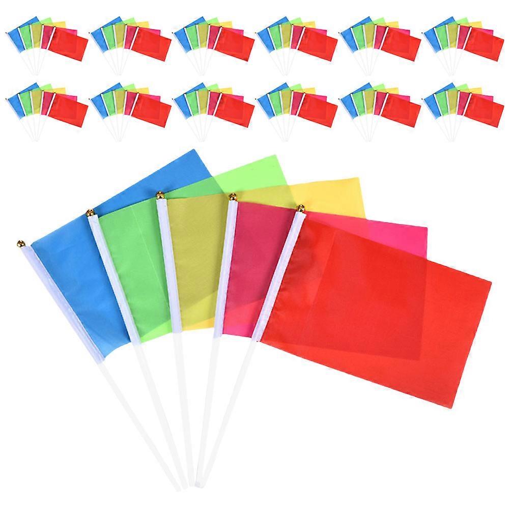 Hand Held Flags on Sticks Solid Color Flags for Parades 100Pcs